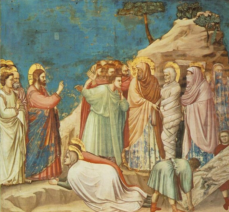 Vangelo di lazzaro Giotto Cappella degli Scrovegni Padova Resurrezione di Lazzaro