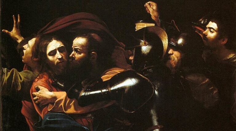 Contemplare la passione Caravaggio "La cattura di Cristo"