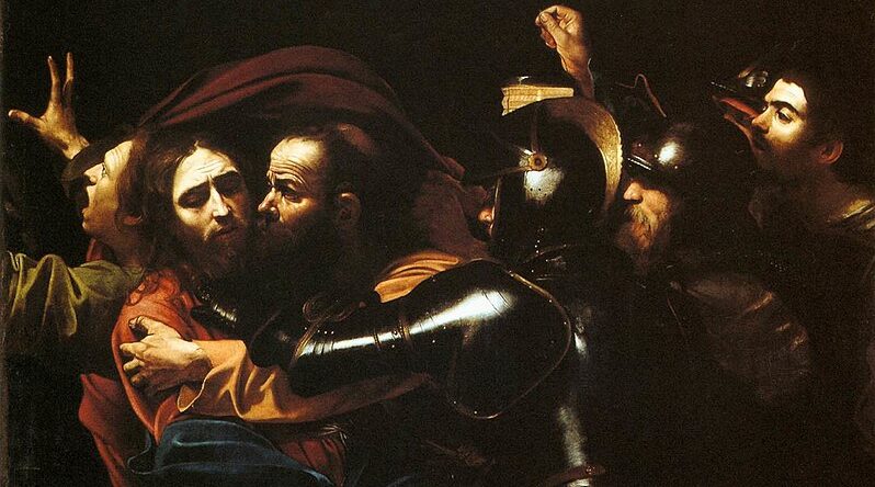 Contemplare la passione Caravaggio "La cattura di Cristo"
